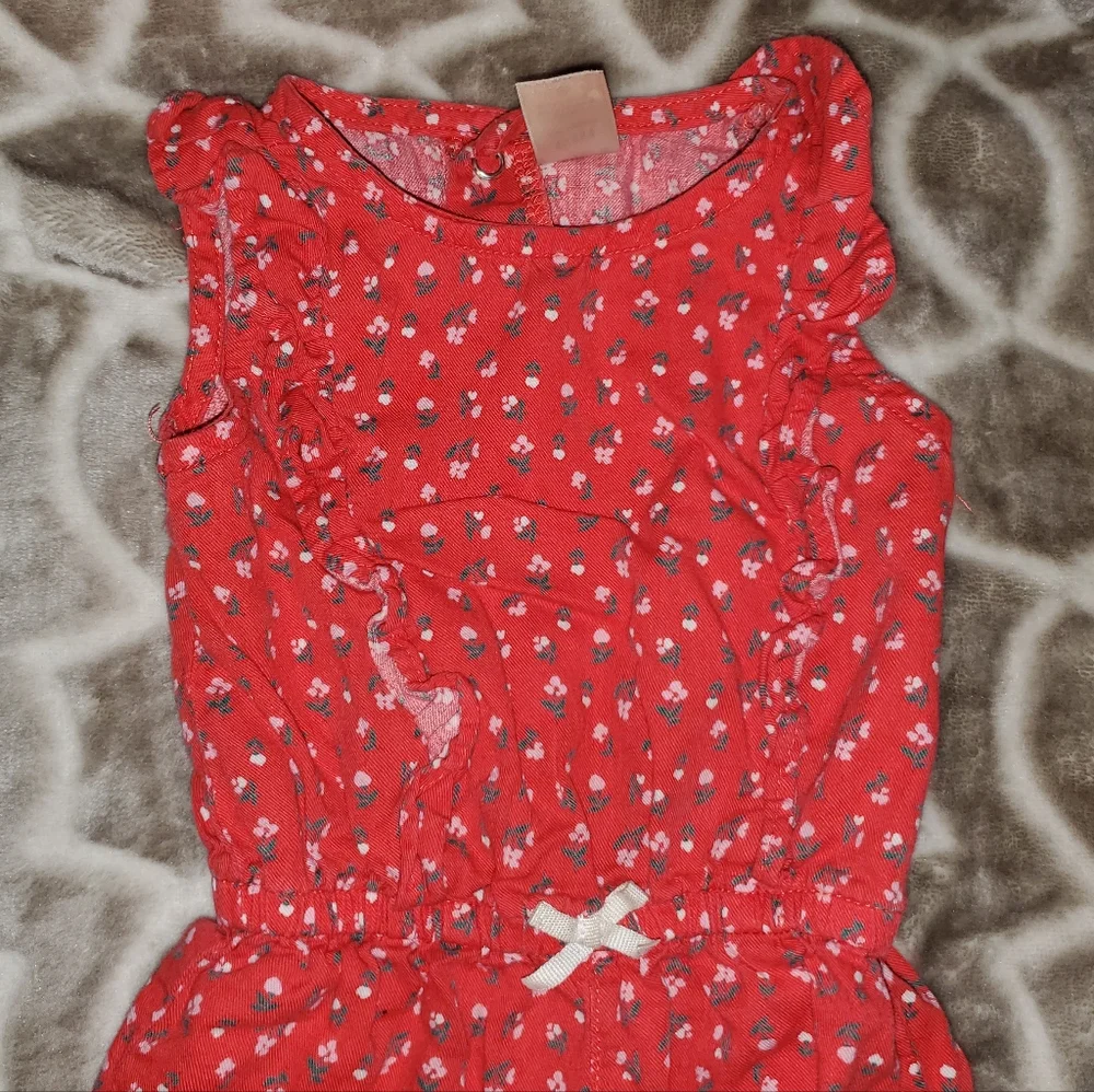 5 for $25 | Carter's Floral Ruffle Sleeveless Drapey Jumpsuit